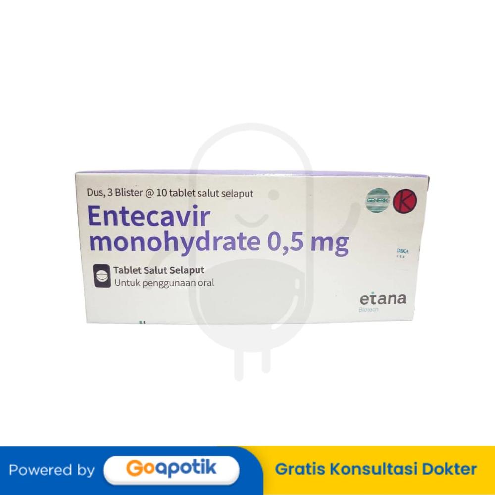 ENTECAVIR MONOHYDRATE ETANA 0.5 MG BOX 30 TABLET