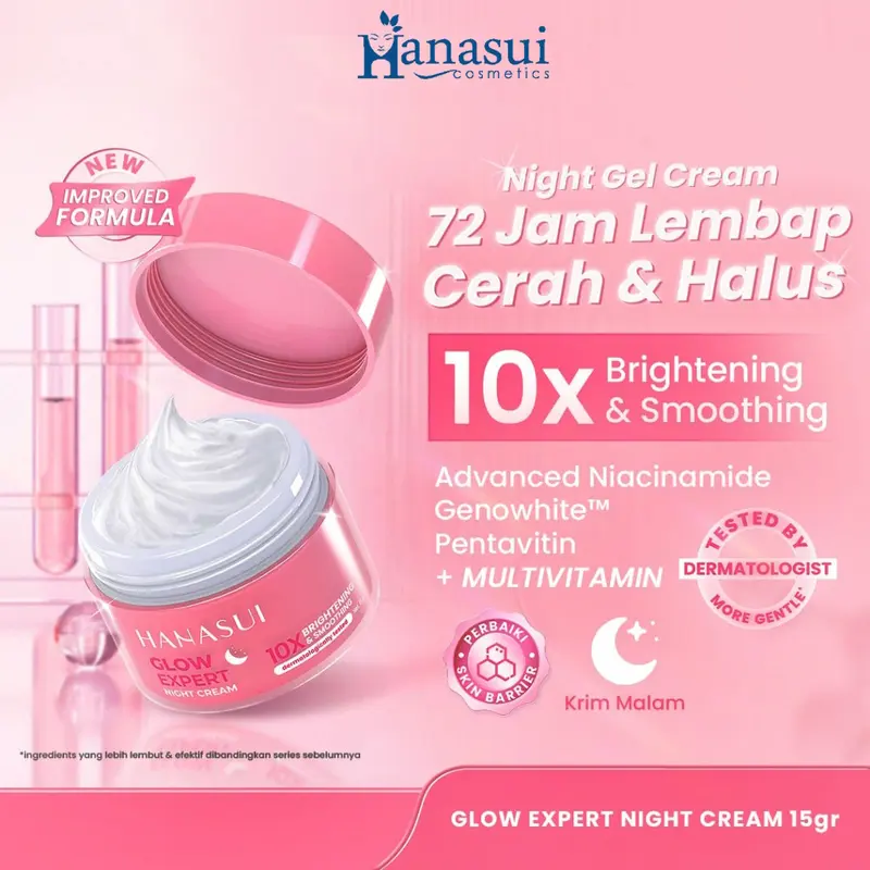 HANASUI Paket Glow Expert & Serum+Sunscreen | Bebas Alkohol | Semua Jenis Kulit | Untuk Kulit Kusam | Kulit Jadi Glowing 4