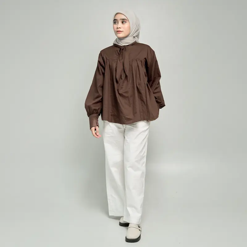 Benang Baju - Wavy Reversible Blouse (Atasan Blus Wanita Dua Sisi Reversible Bisa Bolak-Balik| Atasan Kekinian Elegan) 2