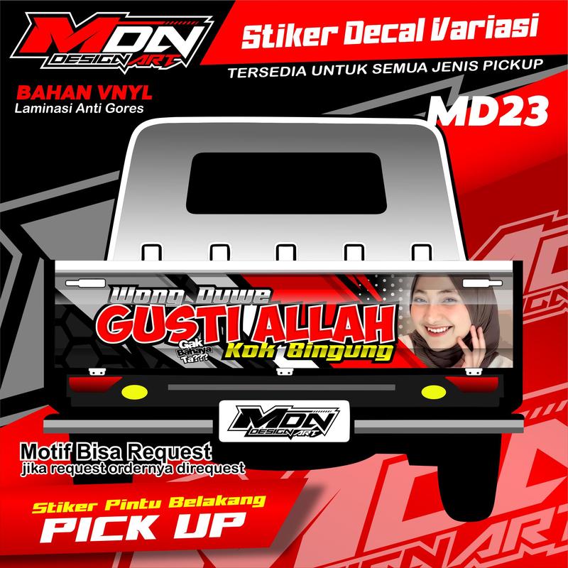 Product Introduction of Stiker Pintu Belakang Pick Up Bak Belakang L300 Granmax New Carry Traga T120ss Bisa Request Kendaraan 15