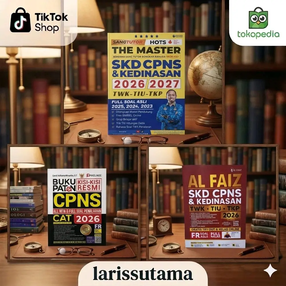 DAPAT 3 BUKU AL FAIZ SKD CPNS DAN KEDINASAN  TWK TIU TKP 2026, BUKU PATEN KISI-KISI RESMI CPNS CAT 2026, THE MASTER  SKD CPNS KEDINASAN 2026-2027