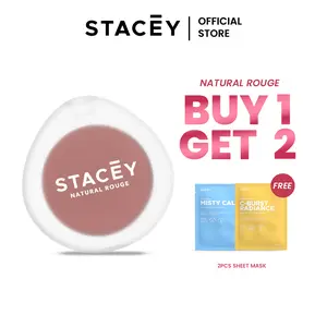[FREE 2 SHEET MASK] Stacey Natural Rouge (Powder Blush) - Blush On Primer Infused Blush Pigmented Creamy Blendable