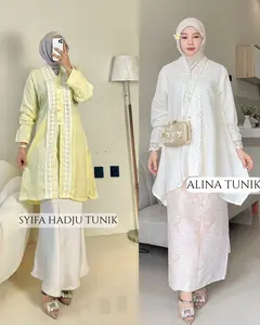 Kayla Rumi Alina Kebaya Modern-Setelan Rok Muslim Lebaran-Baju kurung Melayu Kekinian Terbaru-Tunik wanita-Baju atasan wanita-One Set Rok  Lilit