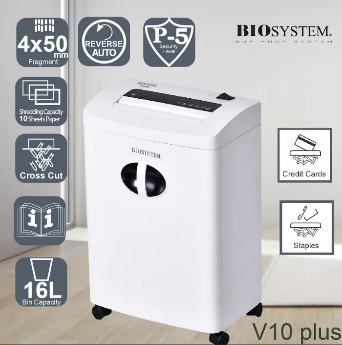 BIOSYSTEM V10PLUS PAPER SHREDDER