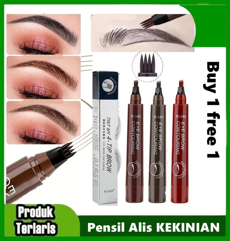 (  Lagi Promo 1 free 1 ) Pensil Alis KEKINIAN Waterproof Long Lasting Anti Luntur 4D Original 0