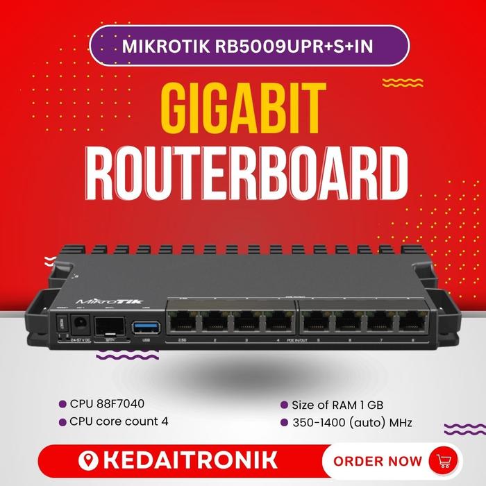 Jual Mikrotik RB5009UPr+S+IN | RB 5009 UPr+S+IN RB5009 router with PoE ...