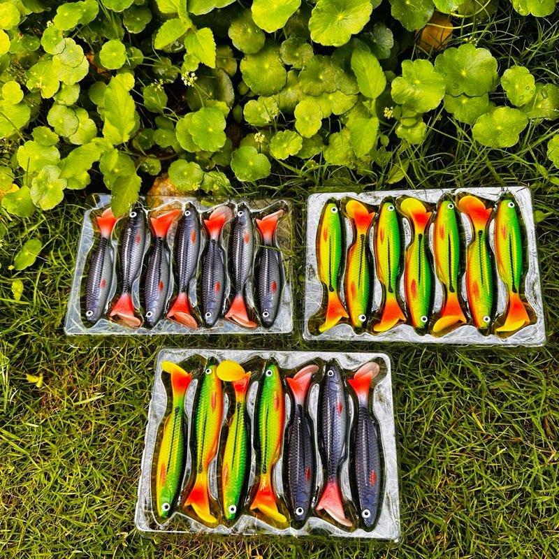 ( KHÔNG LƯỠI ) Mồi Mềm Cá Lòng Tong Lẻ Nhạy Cá Chẽm, Body Dai, Dài 9cm, Hạn chế Bong Chóc Sơn, Câu cá