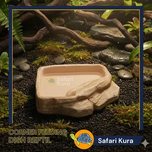 CORNER FEEDING DISH (TEMPAT MAKAN) KURA REPTIL SULCATA HAMSTER