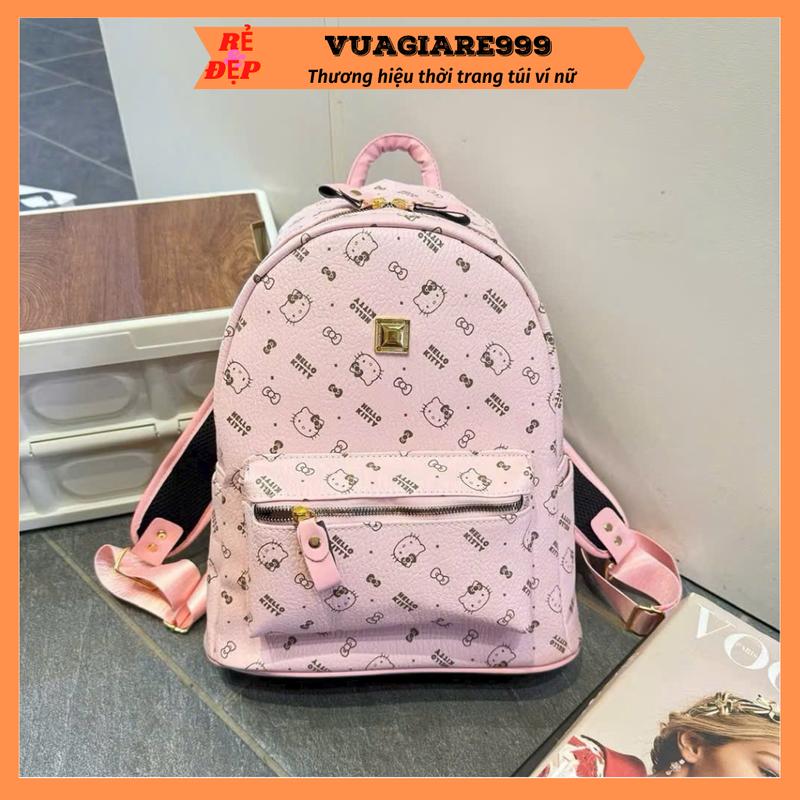 Balo quai to Hello Kitty đi học nam nữ thời trang size 40 vừa A4 laptop chất da đẹp đi chơi du lịch tiện dụng BL58