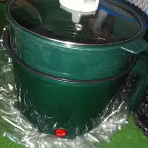 Panci Listrik Multifunctional Electric Frying Pan Panci Listrik Lapisan Teflon/Panci Listrik Multifungsi Free Kukusan / Steamer  Lapis Keramik Teflon / Tanpa logo gambar