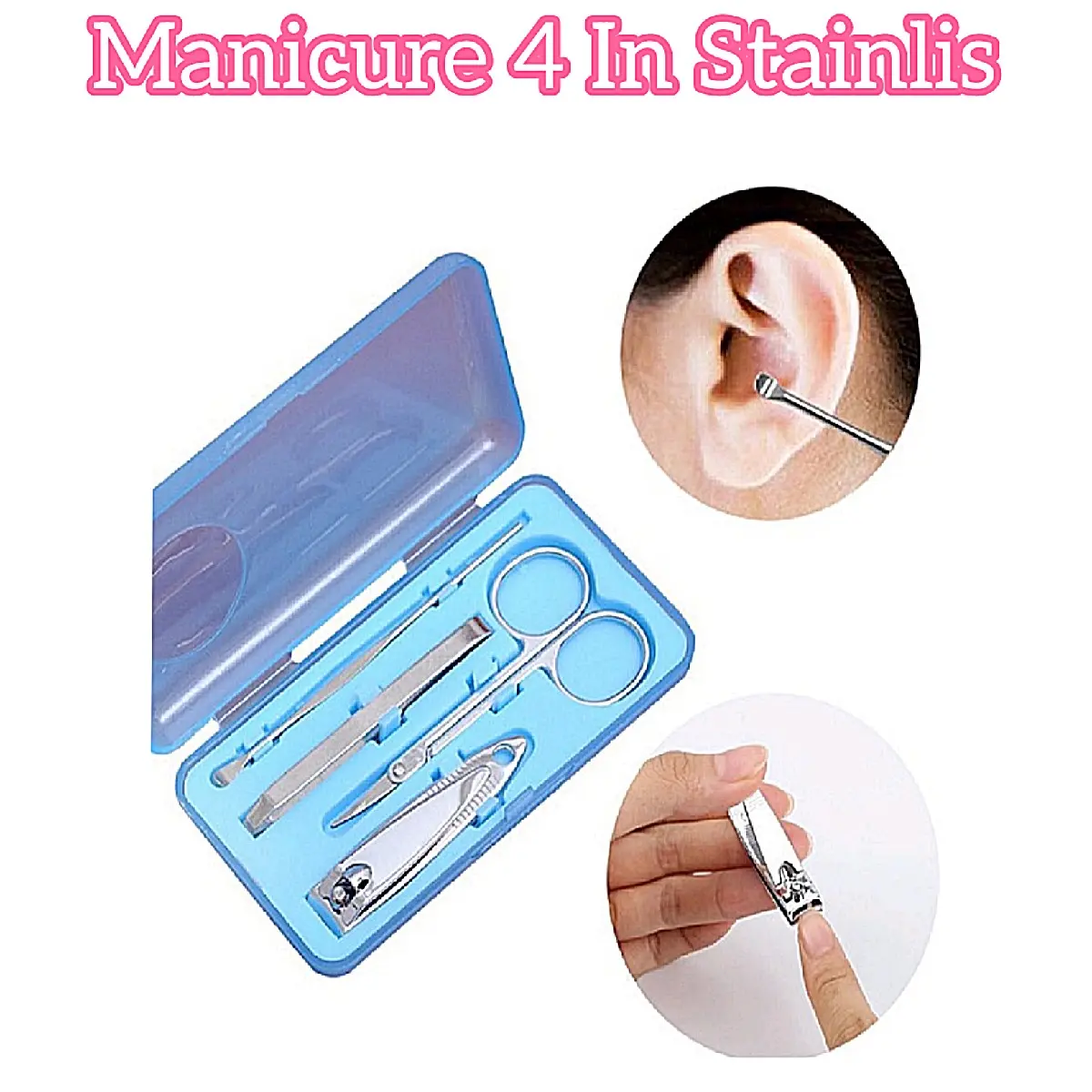 Manicure Stainless 1 Set 4 In Dapat 1 Box Perawatan