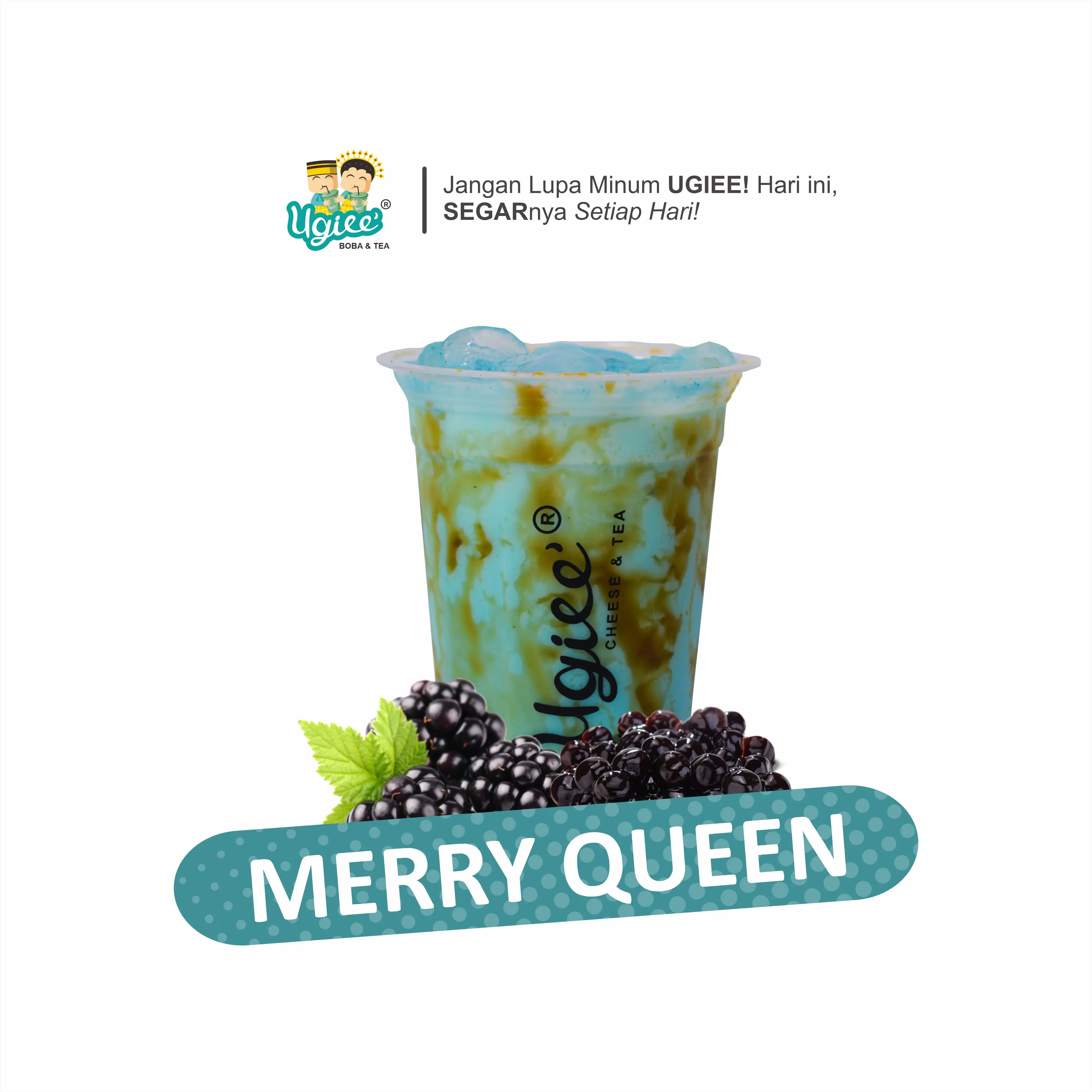 Berry Queen 16oz - Isi 1 sachet Bubuk Minuman Racikan UGIEE Boba & tea
