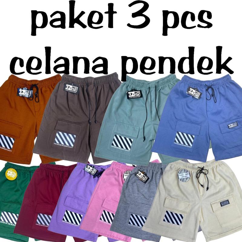 Product Introduction of 3pcs | Celana pendek pria | short pants | celana dewasa santai | unisex | smukDclothes Distro Surfing Fleece Kolor 2