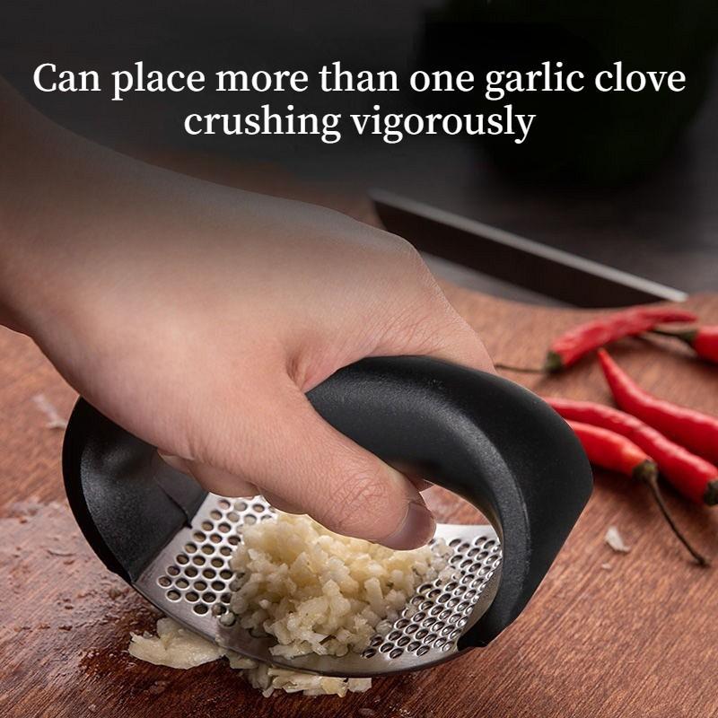 【Flash sale】 Garlic Crusher Garlic Crusher Manual Ring Black Vegetable Cutter Kitchen Vegetable And Fruit Gadgets 0
