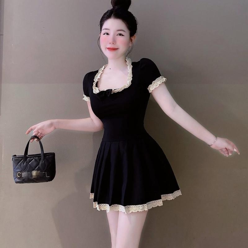 Đầm xoè viền ren dễ thương trẻ trung D21