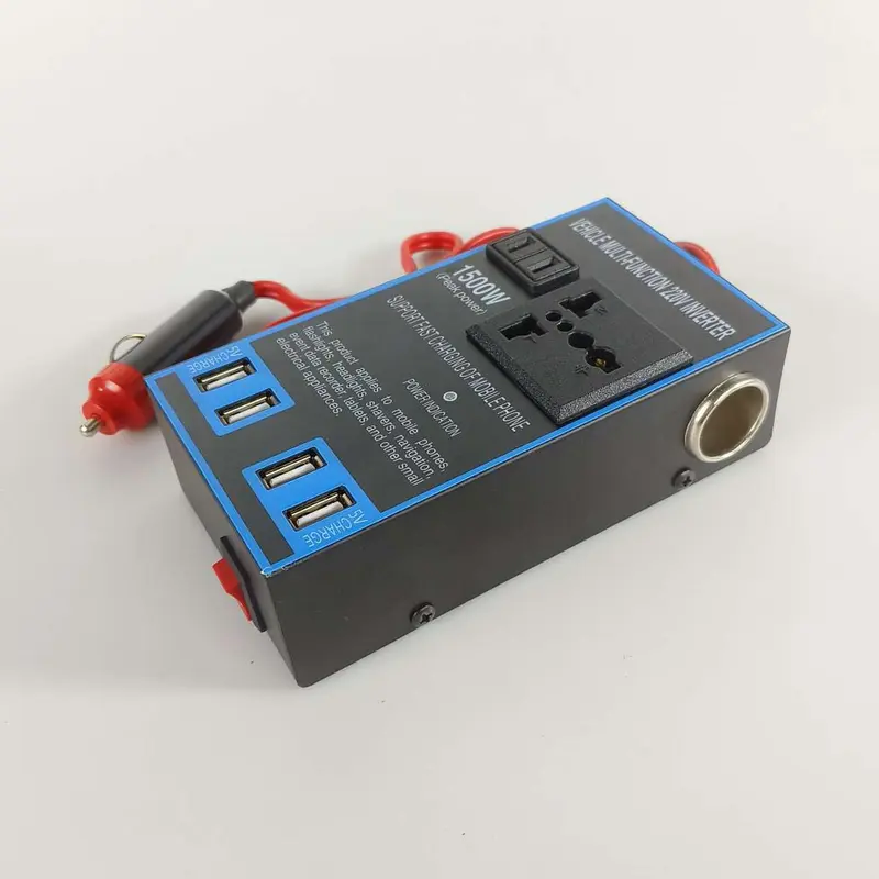 PENGWEI Car Power Inverter DC 12V/24V to DC 220V 4 USB Port - PW15 3