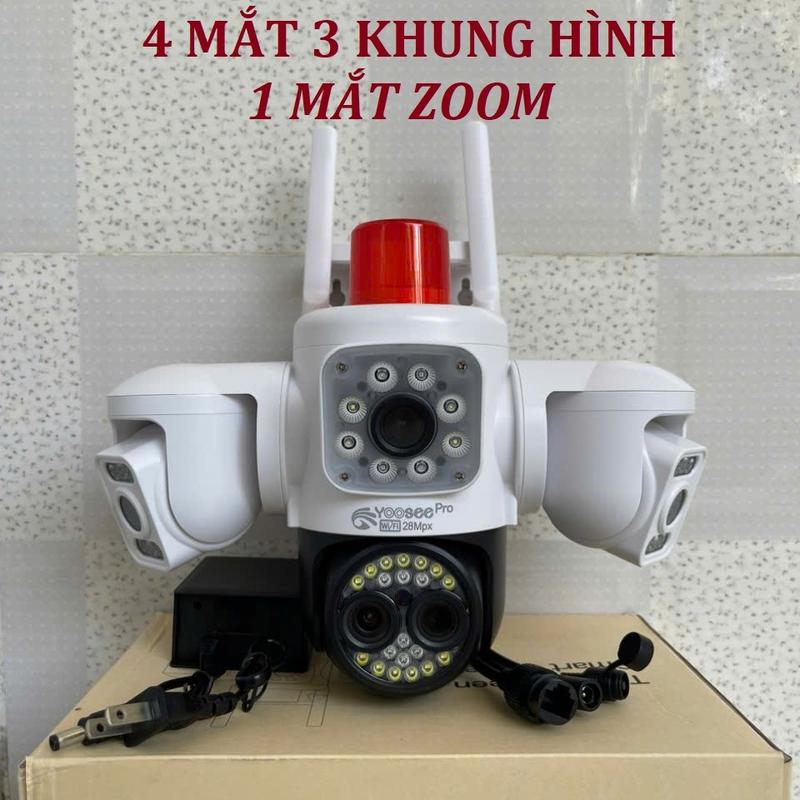  Yoosee Camera Wifi 4 Mắt 3 Khung Hình F60JD Ống Kính Zoom Xa Cận Cảnh Hình Ảnh Sắc Nét Góc Quan Sát Rộng Xoay 4 Chiều Đàm Thoại 2 Chiều Theo Dõi Chuyển Động 