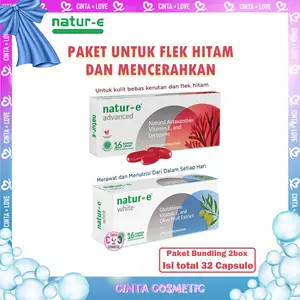 NATUR E Soft Capsule Advanced isi 16 & White isi 16 | Bundle | Bundling | Paket Bundling Ekonomis