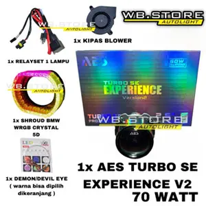 PAKET BILED AES TURBO SE EXPERIENCE V2 70 WATT 2,5 INCH (PAKETAN WRGB + FAN)