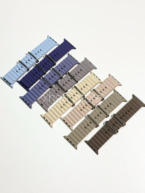 Strap Ocean untuk Watch IWO HW 49 45 44 42mm Tali Jam Tangan Ocean Band Single Silicon Premium 2