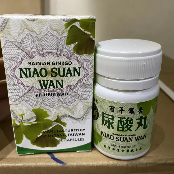 Kapsul Asam Urat Niao Xuan Wan Ginkgoo Bainian Terbaru 0