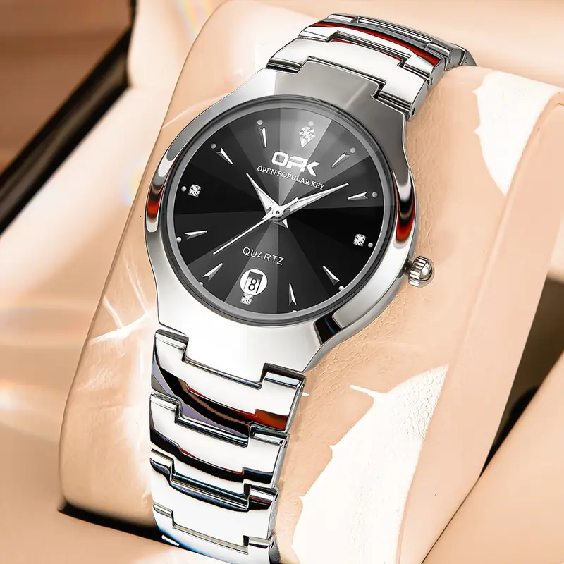 OPK Jam Tangan Pria Original Cowok Analog Anti Air Bisnis Kuarsa Jam Tahan Air Arloji Hitam Kaca Watches with Kotak Ori 1