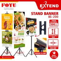 Gambar Tripod Stand Banner Display Poster Menu Cafe Spanduk 2 Sisi Outdoor Indoor BS-200 - Clamp Jepit Only dari Foyu Photo Kota Surabaya 1 Tokopedia