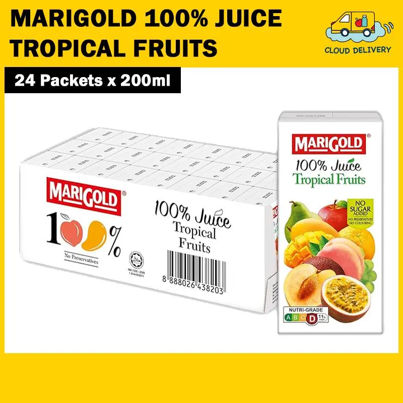 Marigold 100% Juice (24 x 200ml) - Tropical Fruits