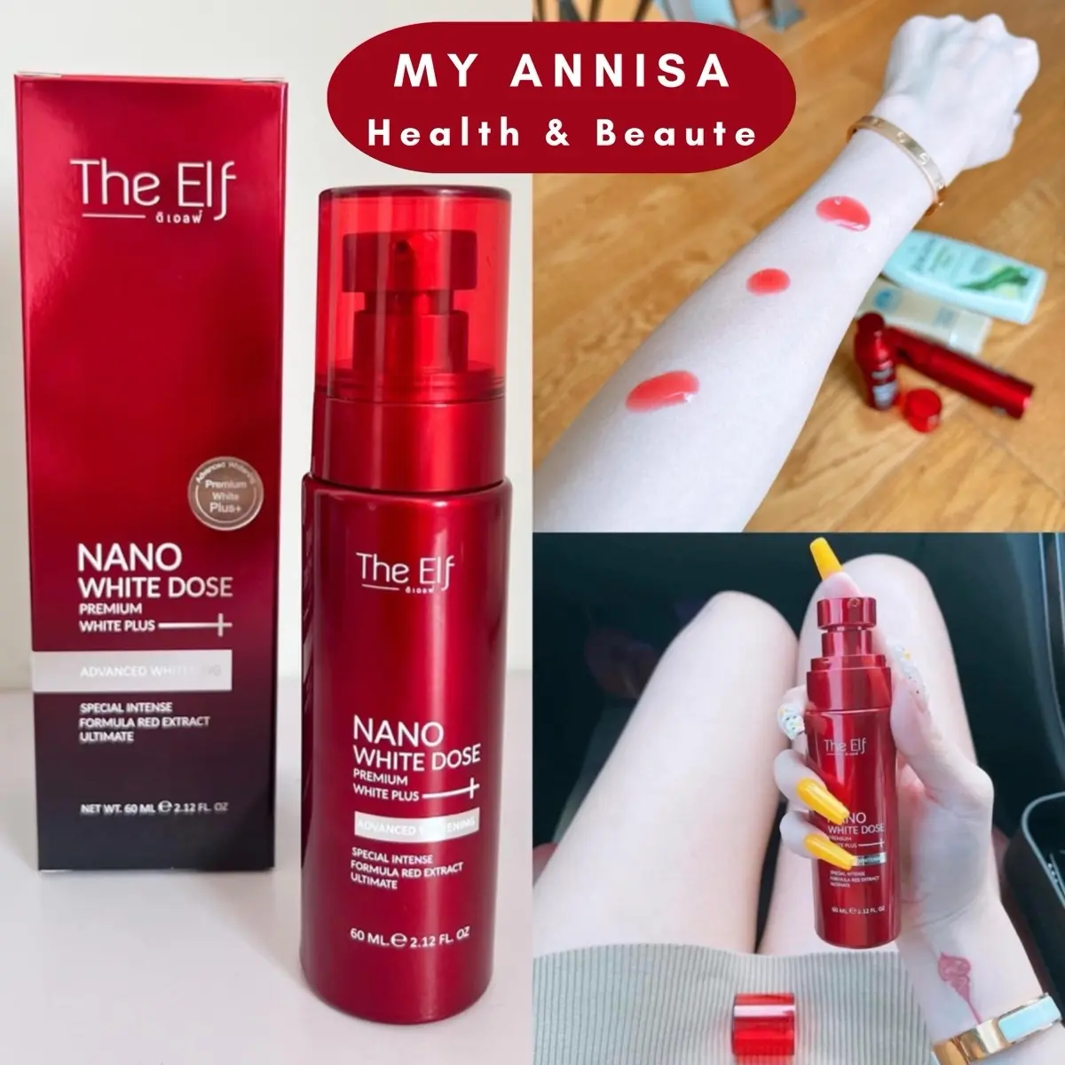 The Elf Nano White Dose Whitening Body Serum Kemasan Terbaru Original Thailand ADA BARCODE