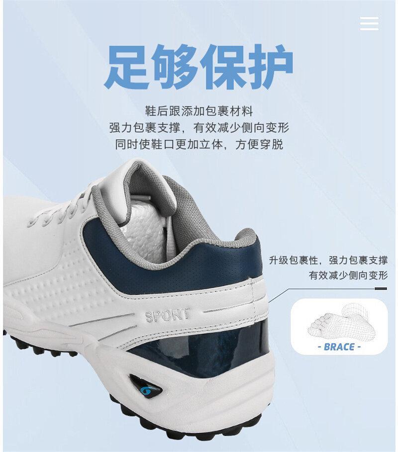 Product Introduction of New High Quality Men Professional Golf Shoes Waterproof Spikes Golf Sneakers Black White Golf Trainers Big Size 40-47 11