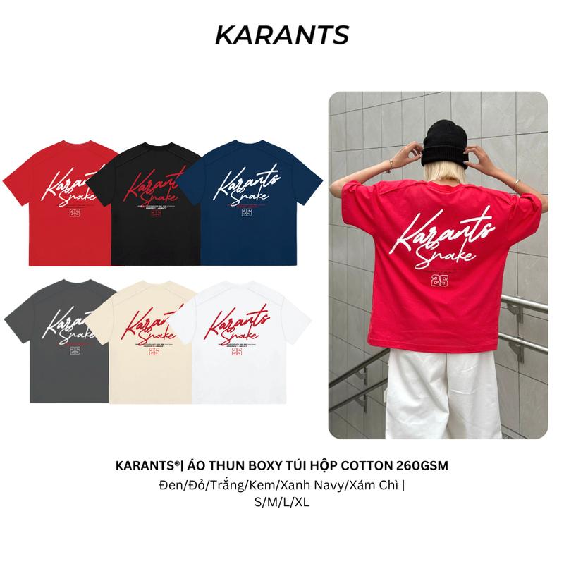 Áo Thun Boxy Karants Túi Hộp Cotton 260gsm Local Brand Streetwear Hot Trend - KR185