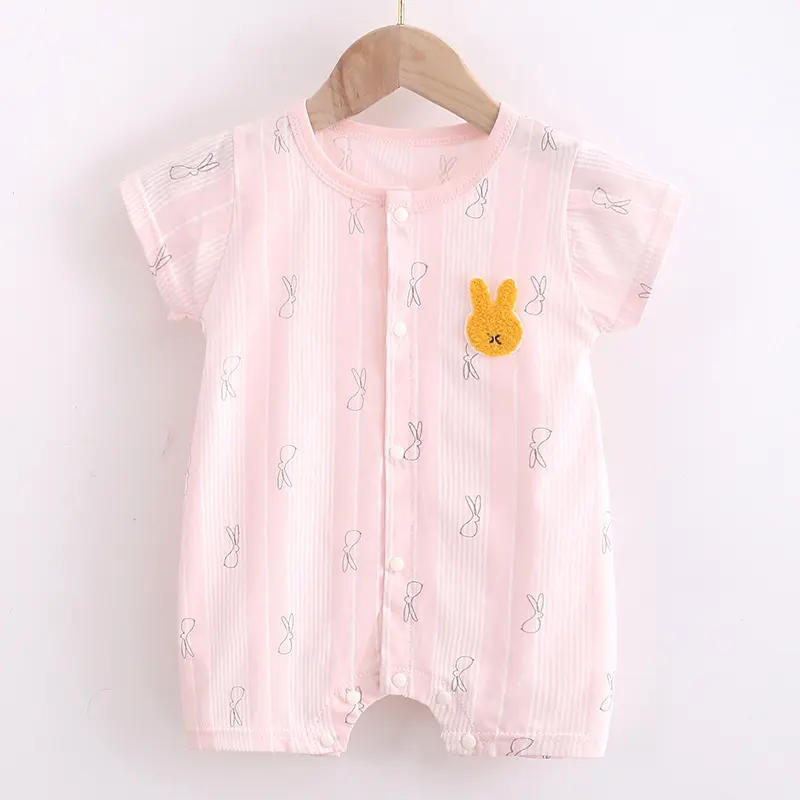 6.6 Nooc Baju Romper Bayi Full Print Bordir Kancing Tengah Cotton Anak-Anak / Baju Anak Perempuan Laki-Laki 2