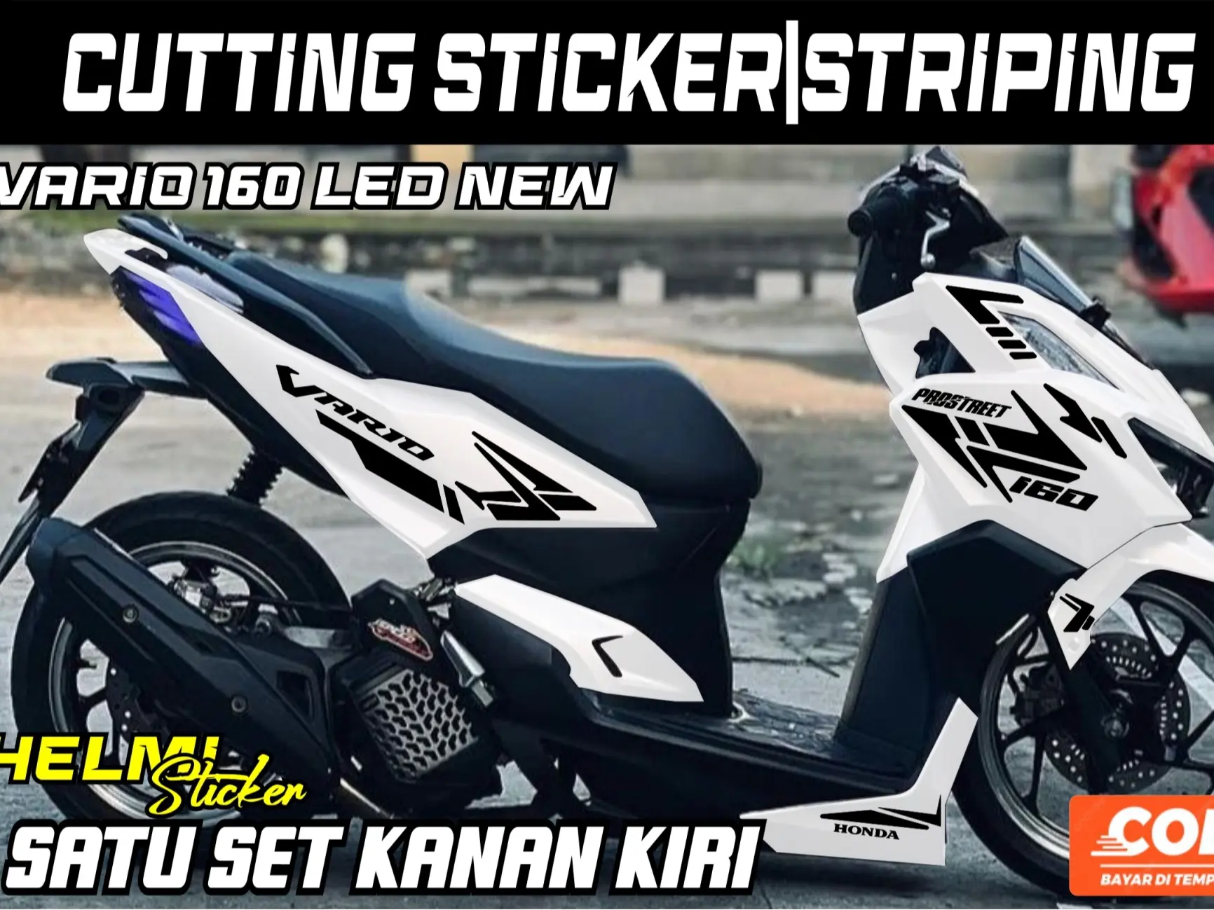 STRIPING CUTTING STICKER VARIASI VARIO 160 ALL NEW LIS VARIASI Motorcycle Kendaraan