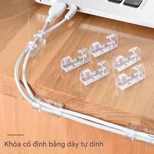 Kẹp Quản Lý Cáp Có Thể Điều Chỉnh 20 / 40 Cái,  Dụng Cụ Sắp Xếp Dây, Kẹp Dây Dính, Giá Đỡ Dây, Cho TV, PC, Cáp Ethernet, Dưới Bàn Làm Việc, Tường, Sử Dụng Tại Nhà Và Văn Phòng