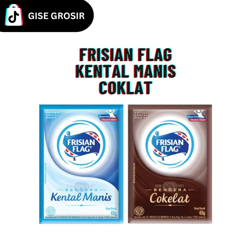 1 Pak ( isi 6 sachet) Susu Kental Manis FRISIAN FLAG Bendera kemasan sachet 38 gr Rp 8.500 0