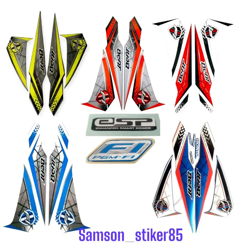 Stiker Striping Motor Honda Beat Fi eco esp cbs 2016 Full Body Lis Bodi Standar Berkualitas Termurah & Terlengkap Motorcycle 1