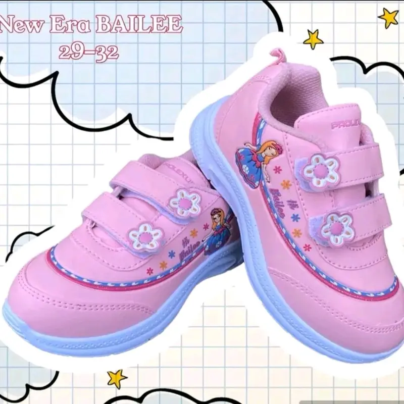 sepatu Ando anak cewek CUTE RABBIT hitam merah muda 6