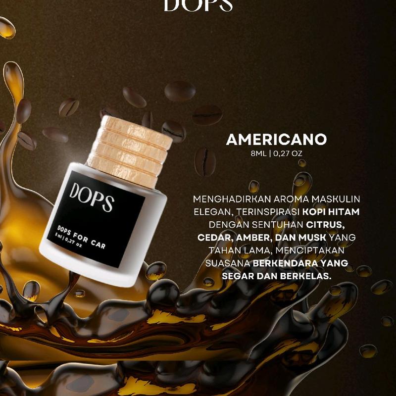 Dops for car - Parfum mobil gantung mewah | Pengharum interior Mobil | pengharum ruangan | Non Alcohol | pewangi mobil anti mual | Fragrance Kopi 100% Oil | FREE STICKER seharga Rp32.000. 0