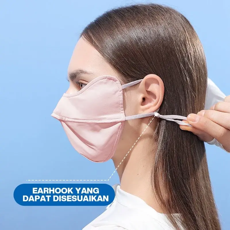 Masker Wajah Anti Uv Pelindung Matahari UPF50+ Masker Wanita ice Sutra masker 5