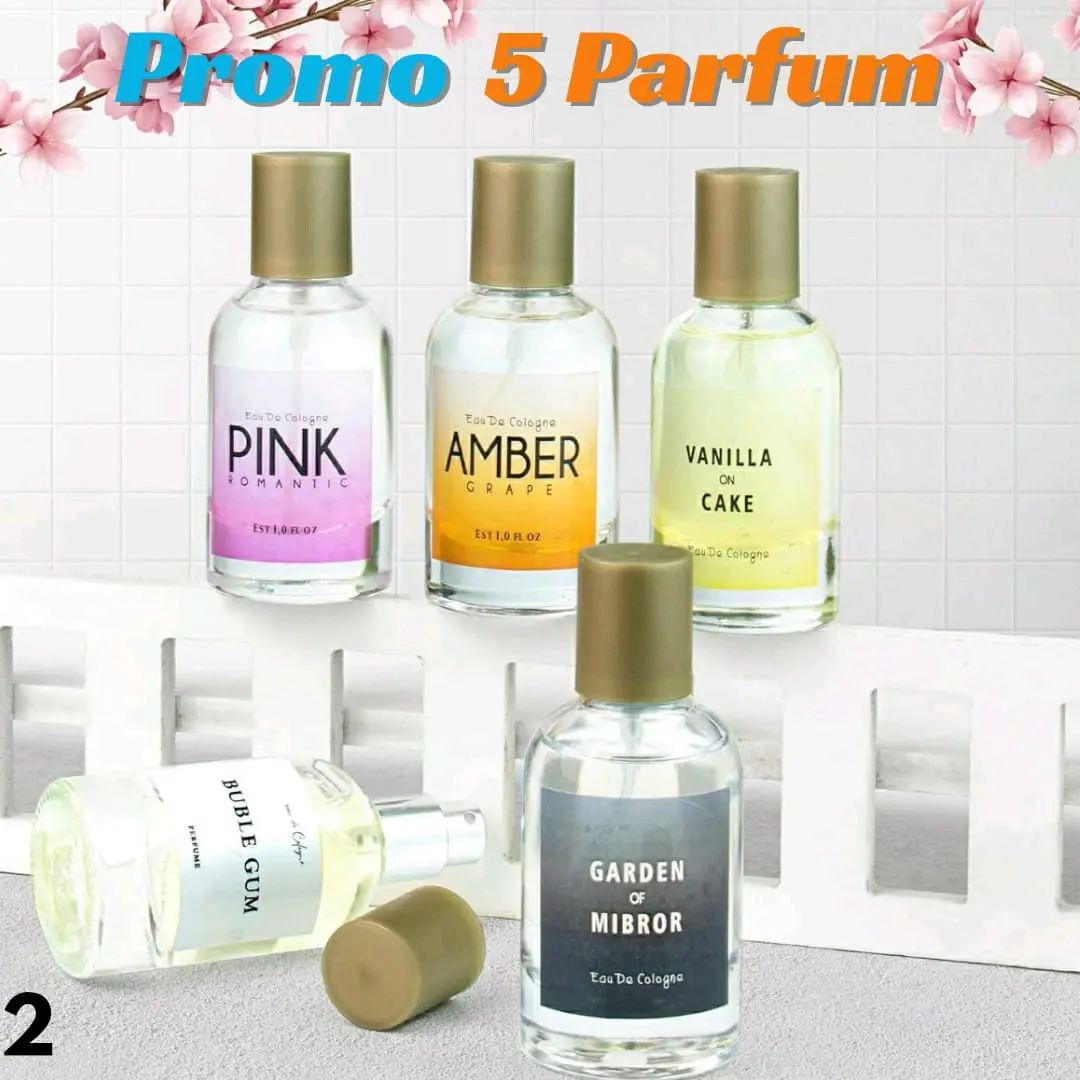 PAKET PROMO 5 PARFUM 35 ML PRIA WANITA SEGAR WANGI TAHAN LAMA
