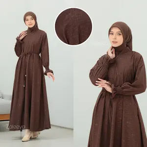 Shofa Abaya Embos Forzaleta Star Basic Gamis Umroh Haji Exclusive Hitam Premium Elegan