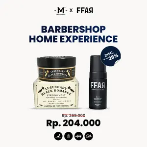 Barbershop Home Experience -  FFAR Sigma Spirit 2in1 Facial Wash & Shaving Foam + Mostachos Oil Based Pomade