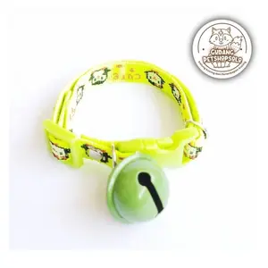 Kalung kucing premium lonceng uffo motif pinguin