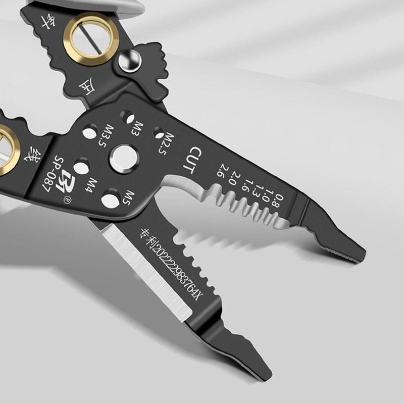Product Introduction of Multipurpose Wire Stripper Stripper Cable Terminal Crimping Long Nose Pliers Clamper Splitting Wire Electrician Tools 27