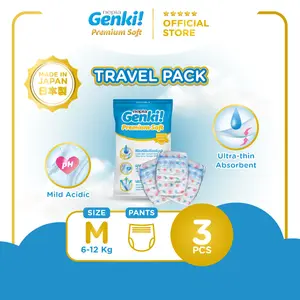 [Travel Pack M] Nepia Genki Popok Bayi Pants / Celana Soft Care