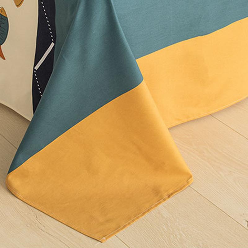 Product Introduction of Pure Cotton Bed Sheet and Pillowcase 3 In1 Modern Simple Pure Cotton Bed Sheet Student Dormitory Single Thickened 1.5 Double Coverlet 14