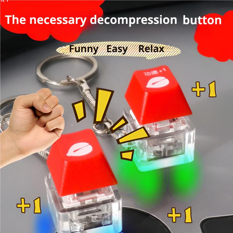 Light-Up Stress Relief Keychain Electronic Keyboard Button 4