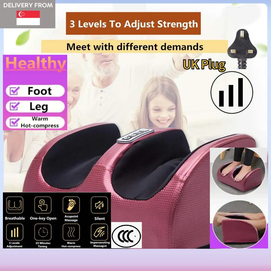 [Ready Stock]Electric Drum Foot Massager, Foot Kneading And Beauty Leg Machine, Foot Massage Machine For Lower Legs, Feet And Soles, Home Foot Therapy Machine(Red/Black)Cny Gift/Mother's Day Gift/Christmas Gift