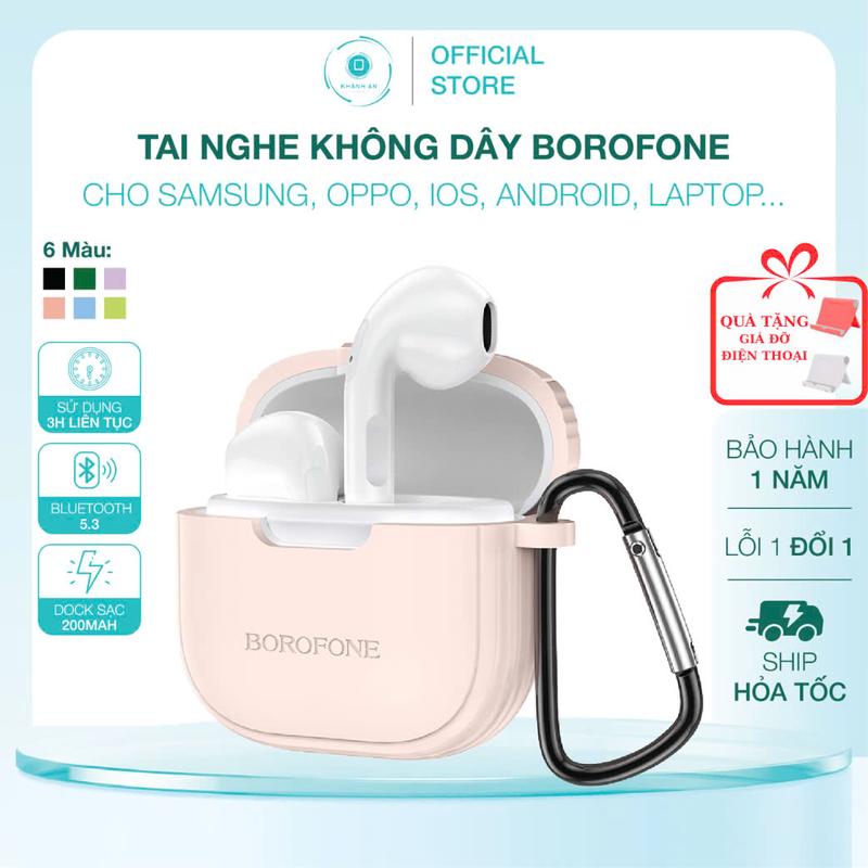 Tai nghe Bluetooth BOROFONE BW29, Tai nghe TWS không dây cho Android, IOS, Laptop - Bảo hành 1 năm earphone