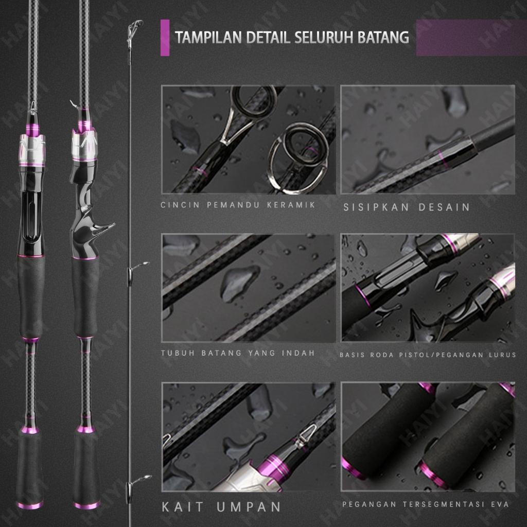 Joran Pancing Set 1.65M/1.8M/2.1M Joran Pancing Set Dengan Bahan Fiberglass Holow Joran Pancing Set Lengkap Untuk Memancing Fishing Rod And 1000-6000 Series Spinning Fishing Reel Reel Pancing pancingan set lengkap untuk Memancing